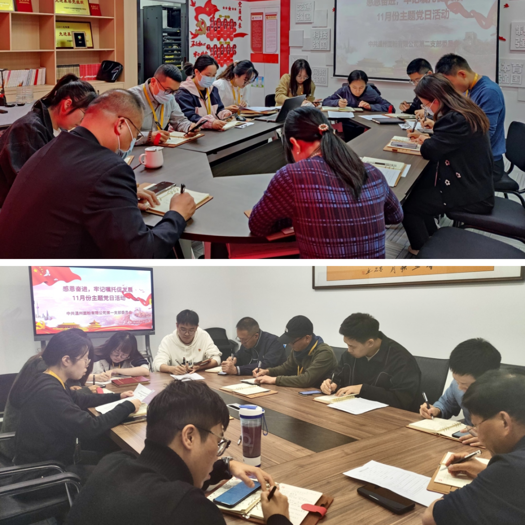 感恩奮進(jìn)，牢記囑托促發(fā)展丨面粉公司開展11月份主題黨日活動